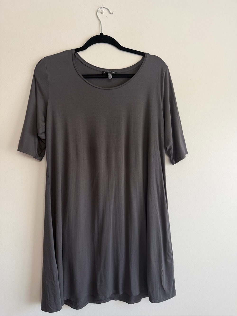 Eileen Fisher Charcoal Short Sleeve Tunic